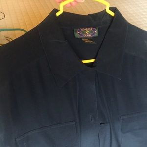 Navy silk blouse used